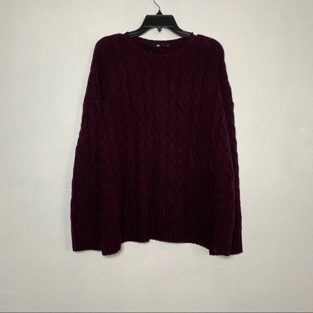 Jarbo Wool Cashmere Blend Cable Knit Sweater 2 M - Picture 6 of 8